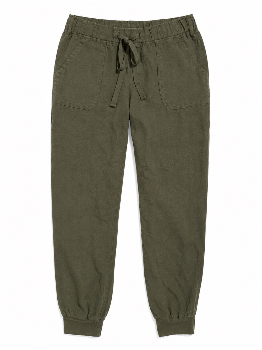 Caslon 100% Linen Pull On Jogger Pants Olive Green Medium